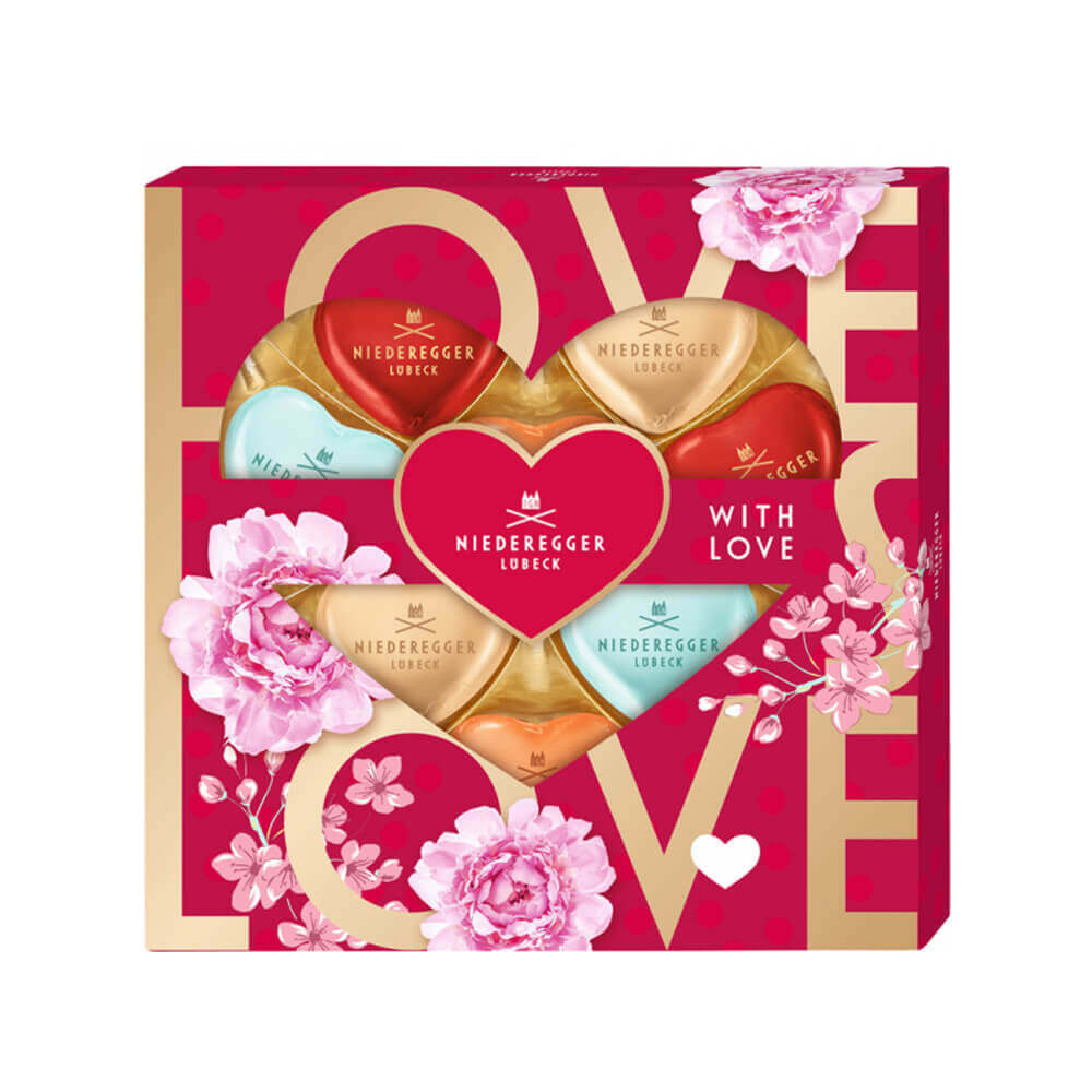 Niederegger With Love Selection of Hears Gift Box 125g